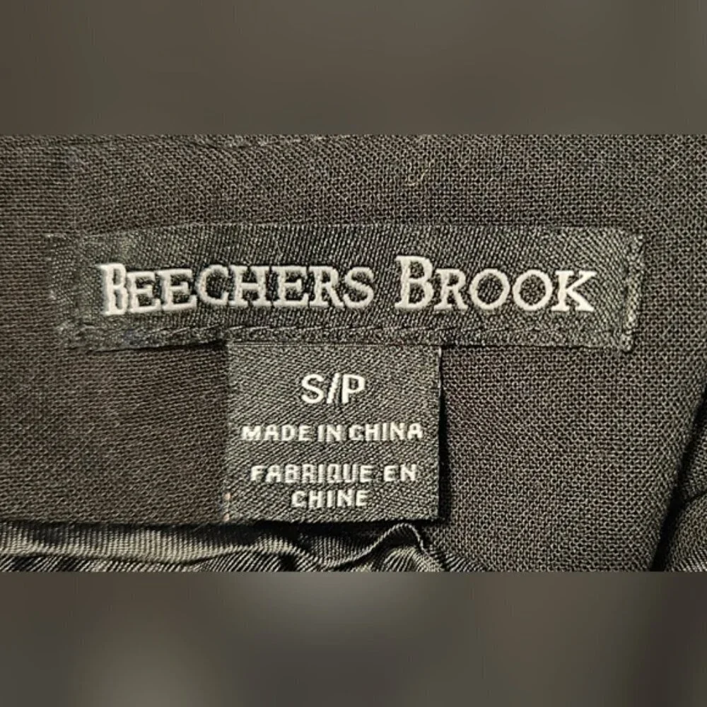 Beechers Brook Black Sleeveless Sheath Career Dress S